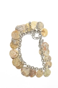 Premier Designs Natural Shell Disc Charm Bracelet
