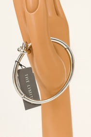 The Limited Silver Knot Bangle Bracelet