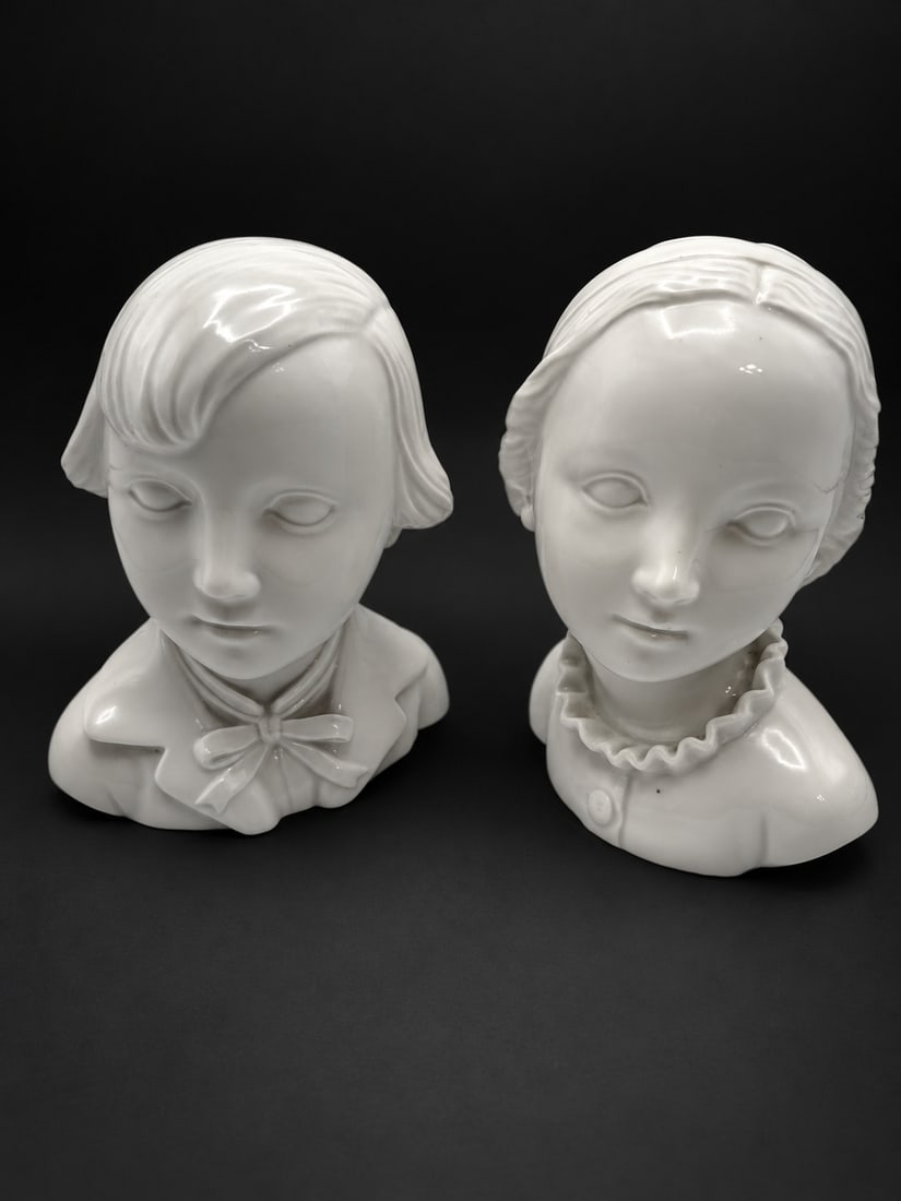 Augarten Vienna Child Bust Pair - 2