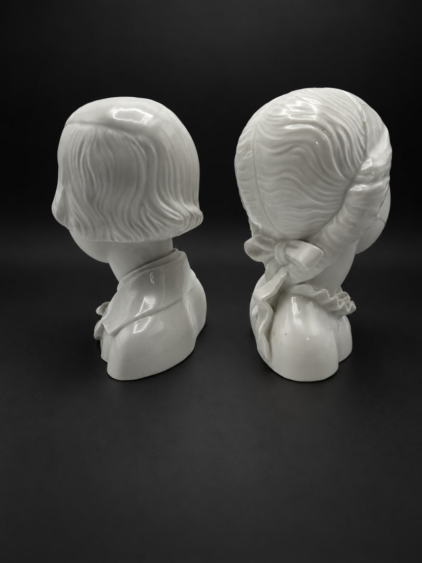 Augarten Vienna Child Bust Pair - 6