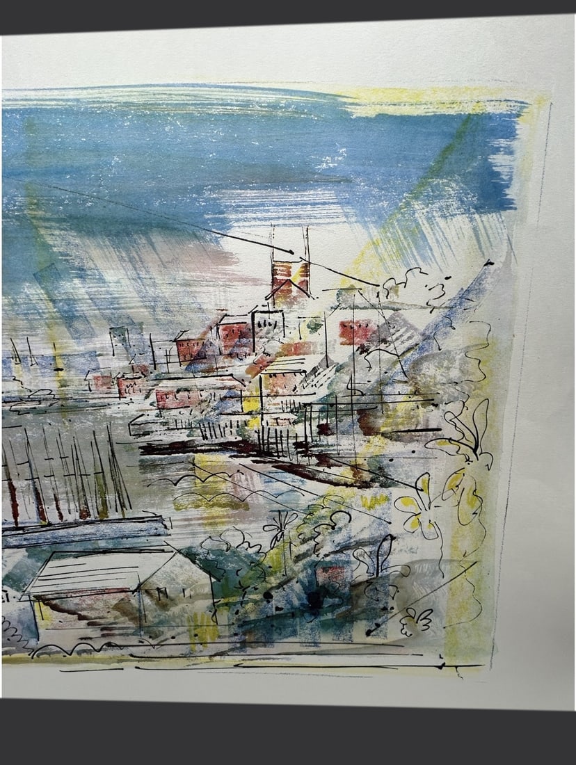 Signed Birdsey Harbor Watercolor - 5