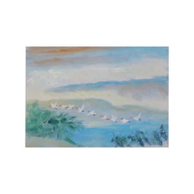 Lin Fengmian Landscape (Oil Painting)