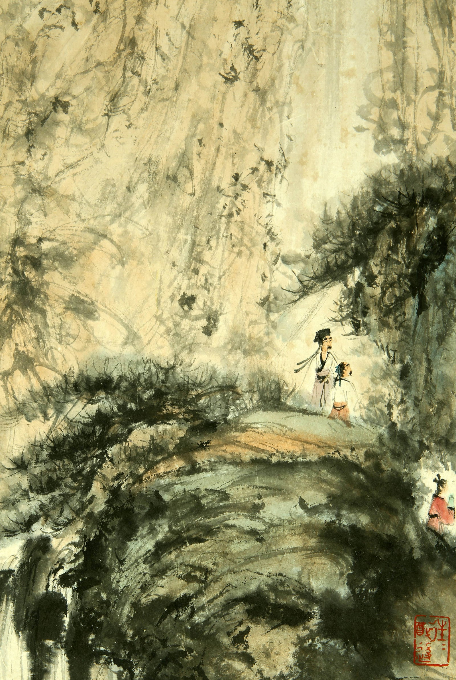 Fu Baoshi mark Waterfall View Map - 5