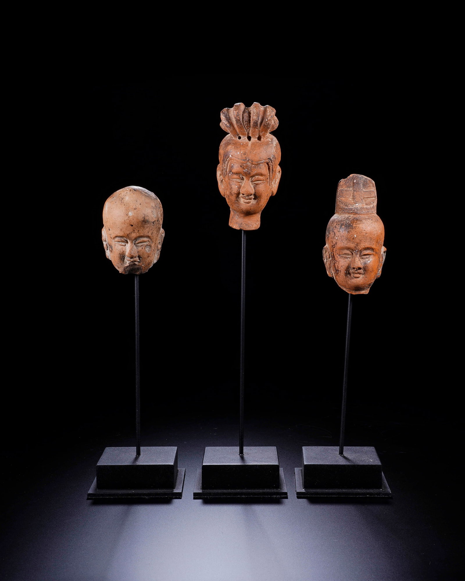 The clay Buddha head of Yongning Temple in Northern Wei Dynasty (1 of 3)