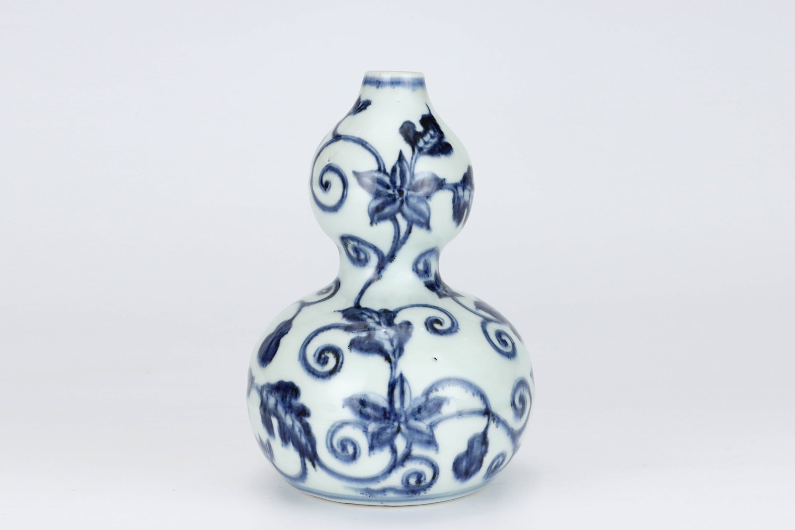 Ming Xuande blue-and-white flower gourd bottle - 2