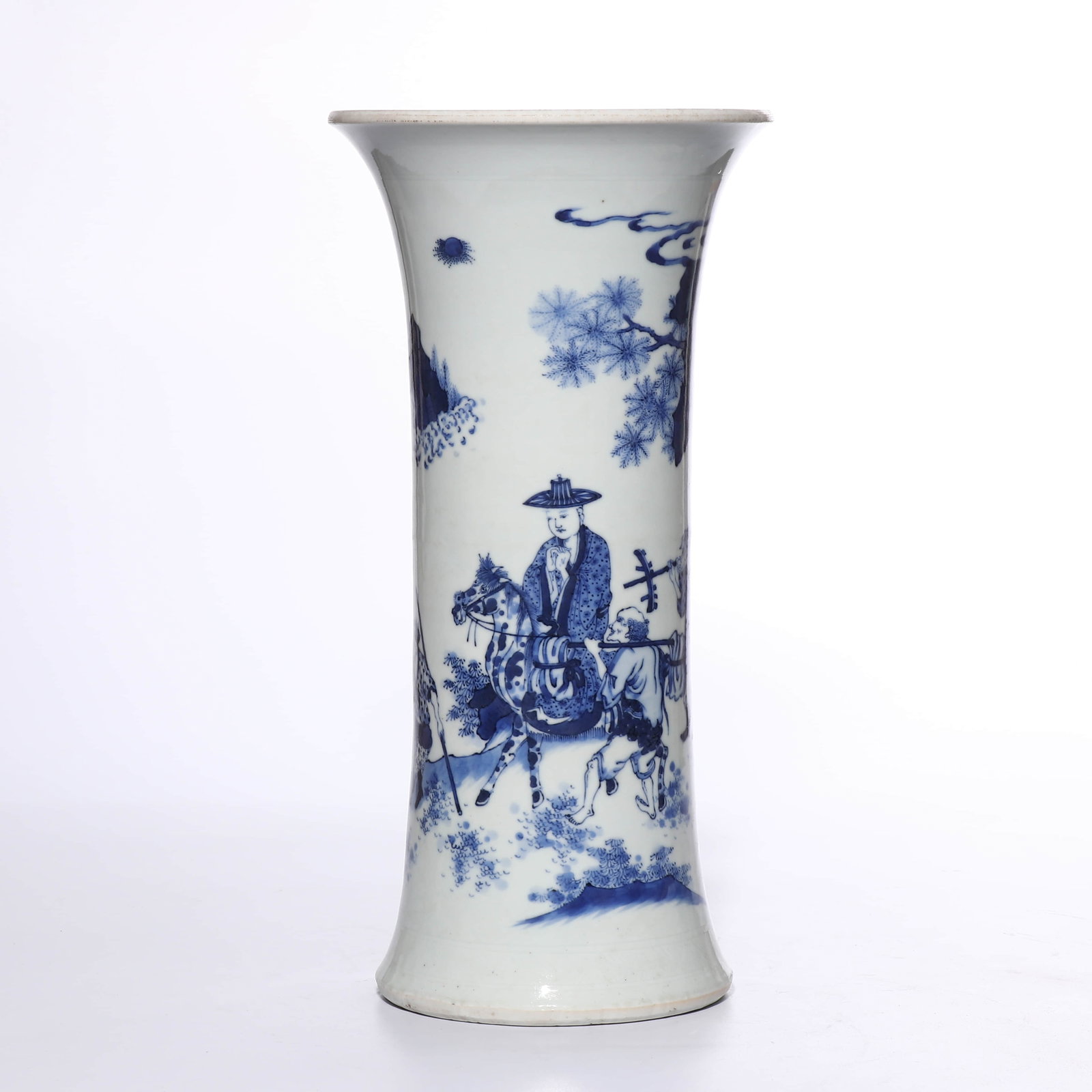 Ming Dynasty Chongzhen Period Blue and White Flower Goblet with Journey to the West Story Scenes - 2