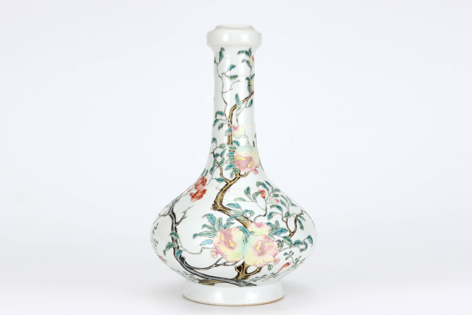 Qing Yongzheng pastel pomegranate garlic bottle - 2