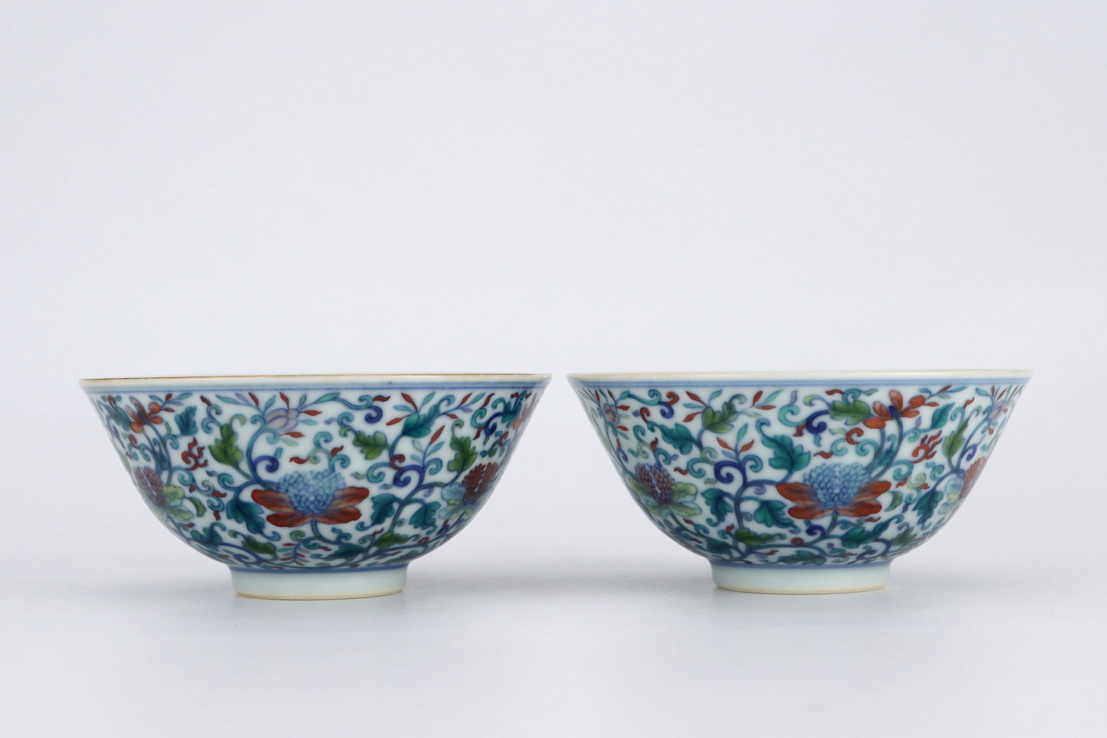 Qing Dao guang dou Cai tie branch flower pattern bowl - 2
