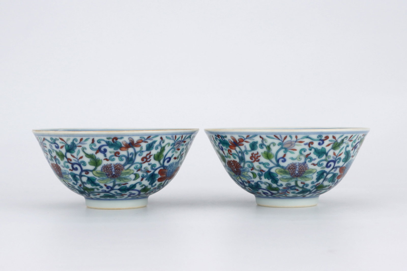 Qing Dao guang dou Cai tie branch flower pattern bowl - 3