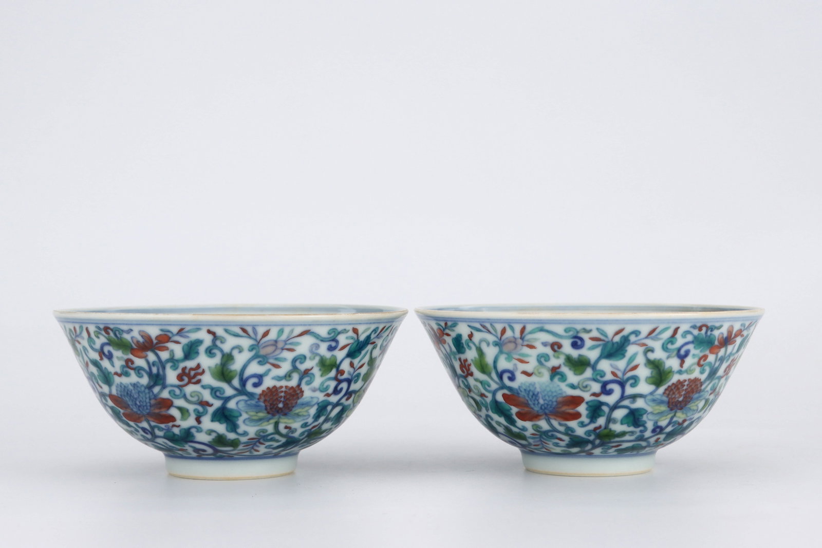 Qing Dao guang dou Cai tie branch flower pattern bowl - 4