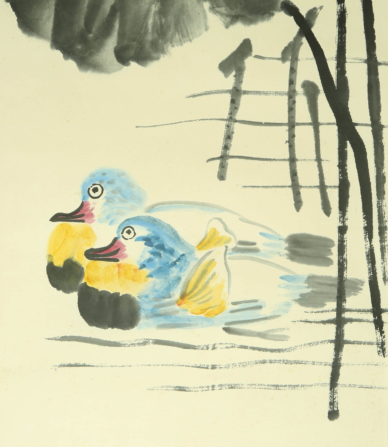 Qi Baishi lotus Yuanyang - 2