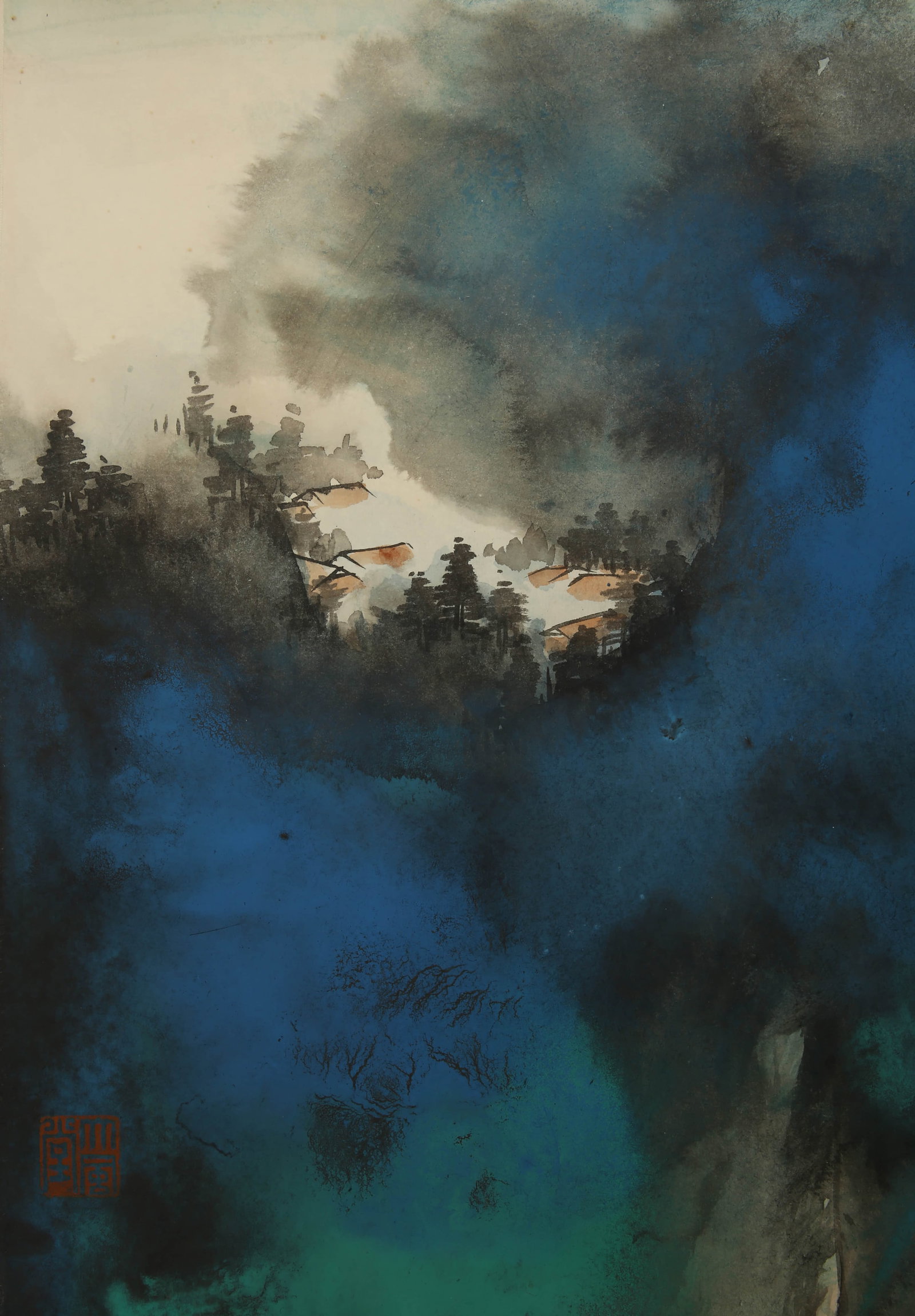 Zhang Daqian splashed colorful landscapes. - 2