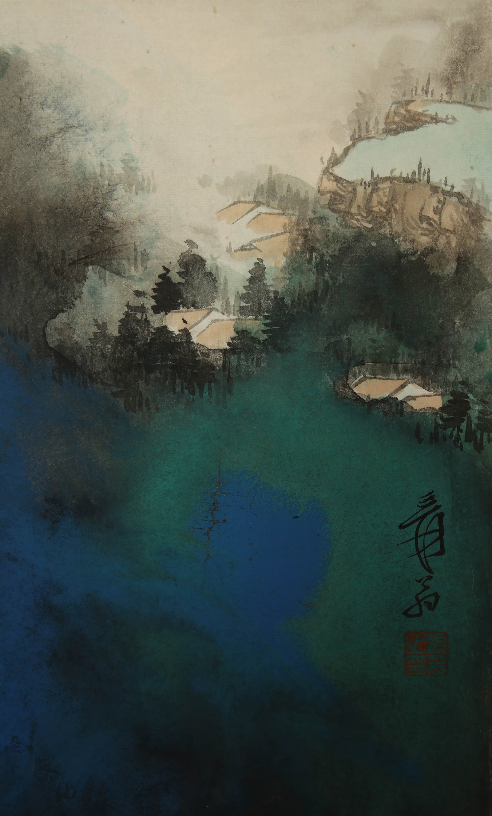 Zhang Daqian splashed colorful landscapes. - 7