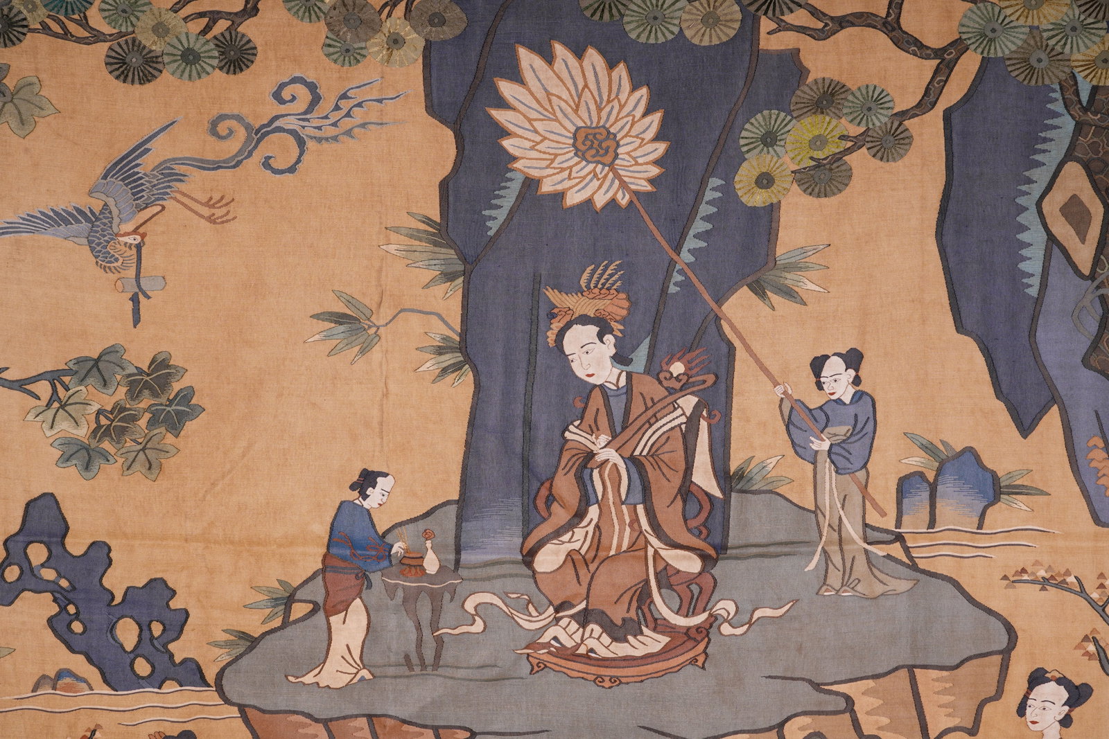 Ming Dynasty Kesi (Silk Tapestry) Picture of Auspicious Celebration in the Jasper Pool - 2