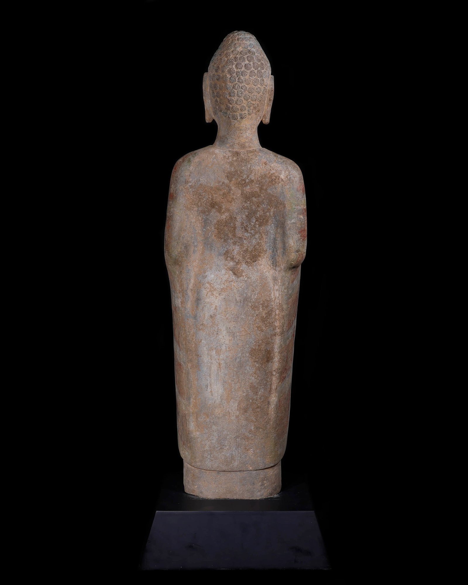 The statue of plain clothes's foot stone Buddha carved in the Northern Qi Dynasty - 7