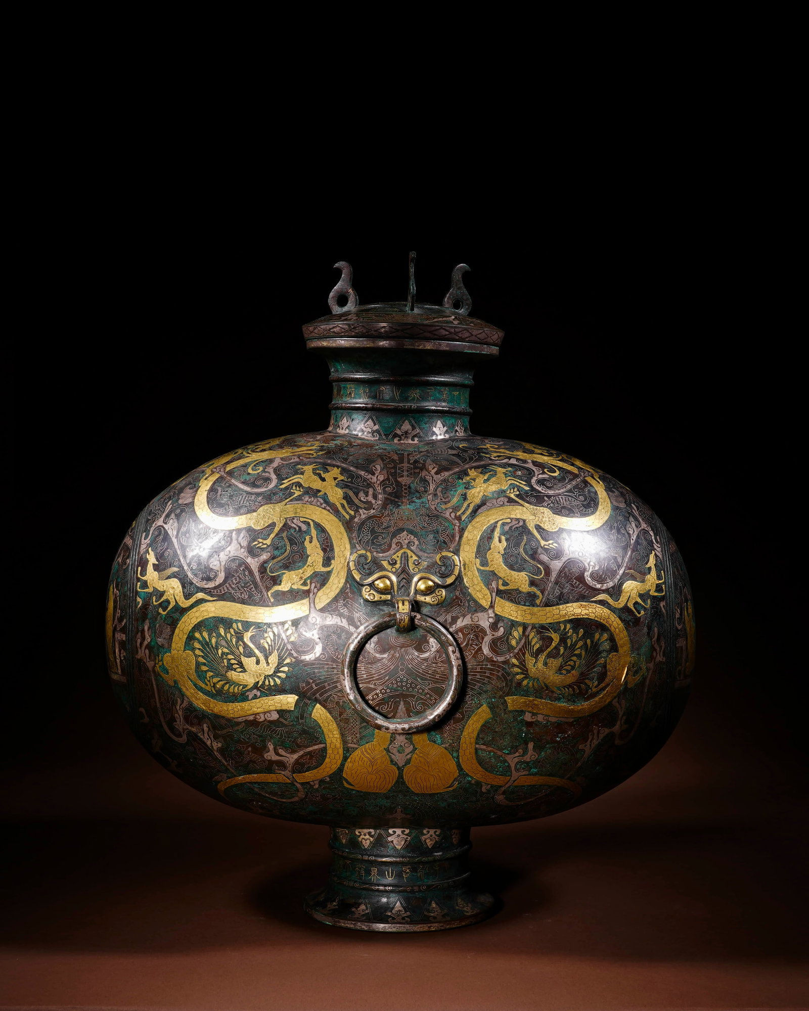 Chunqiucuo gold, silver and bronze flat pot - 3