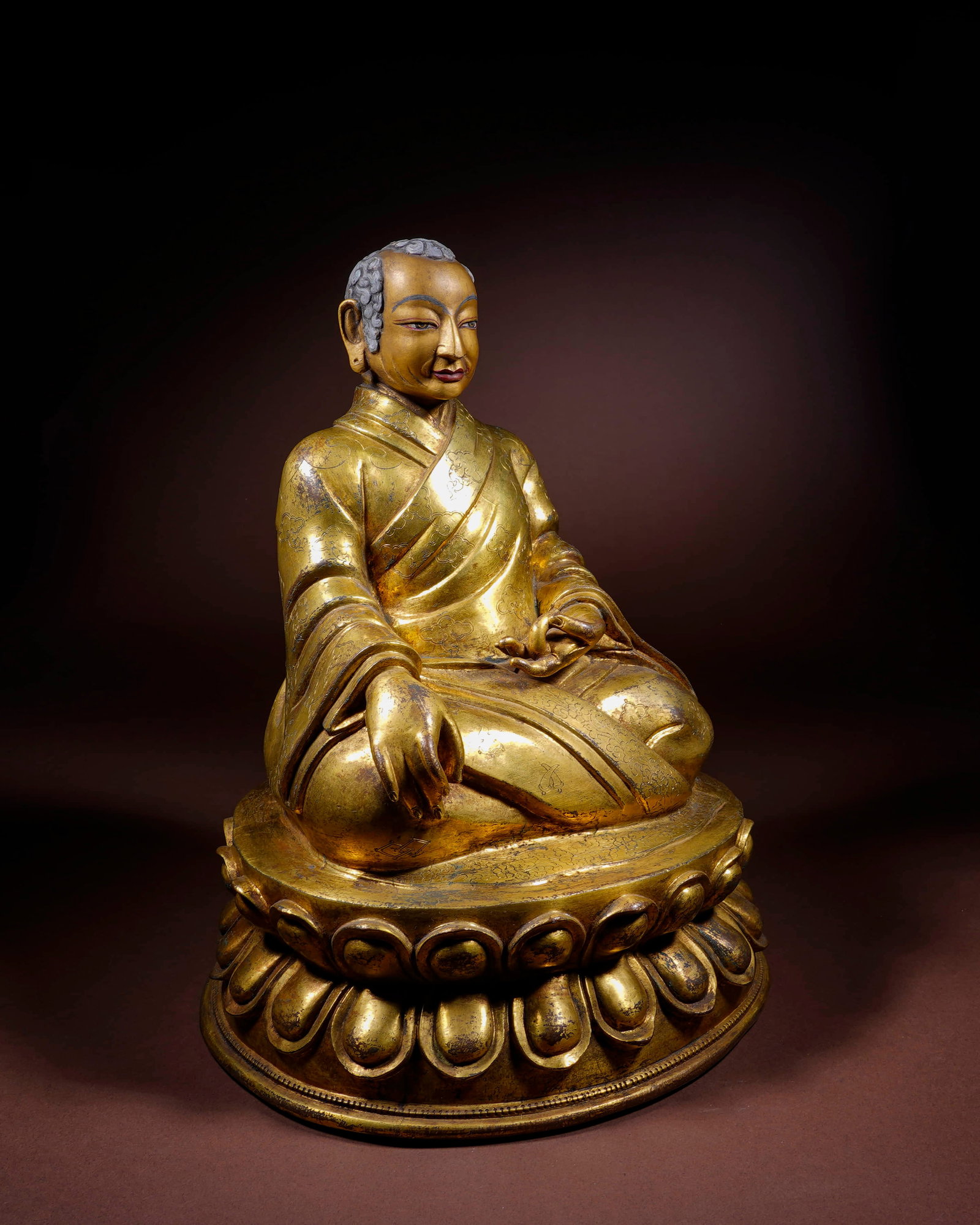 Ming bronze gilded Karmapa - 2