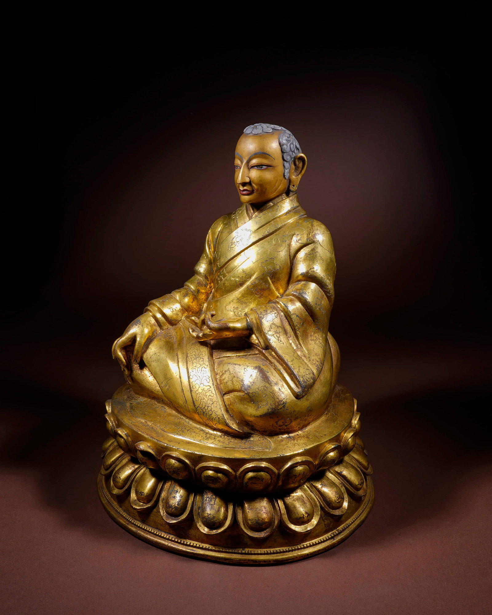 Ming bronze gilded Karmapa - 3
