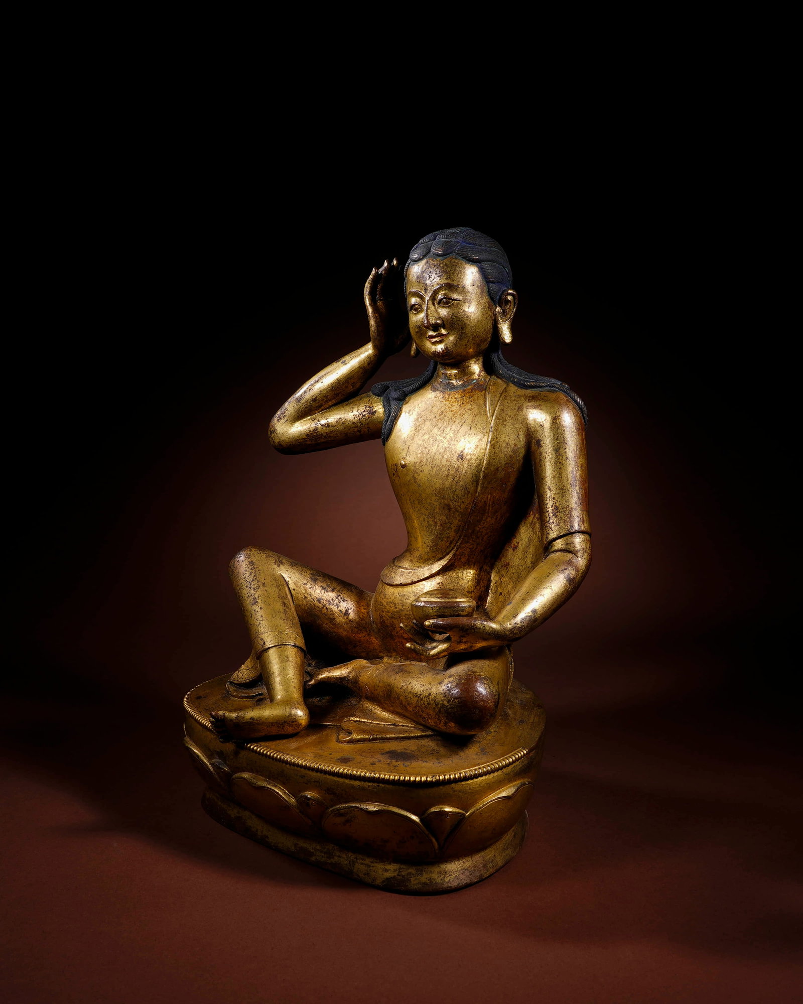 14th century bronze gilded Mirariba statue. - 3