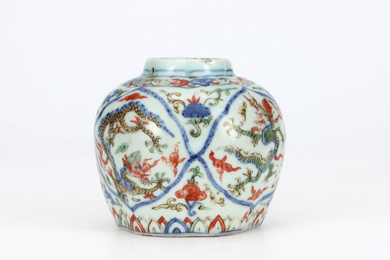 Ming Wanli multicolored dragon pattern jar - 2