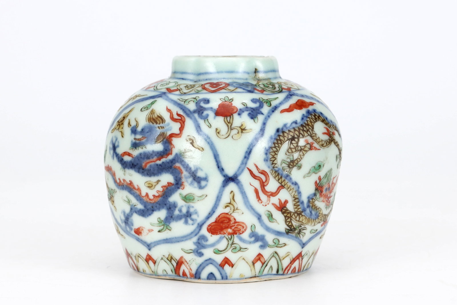 Ming Wanli multicolored dragon pattern jar - 3