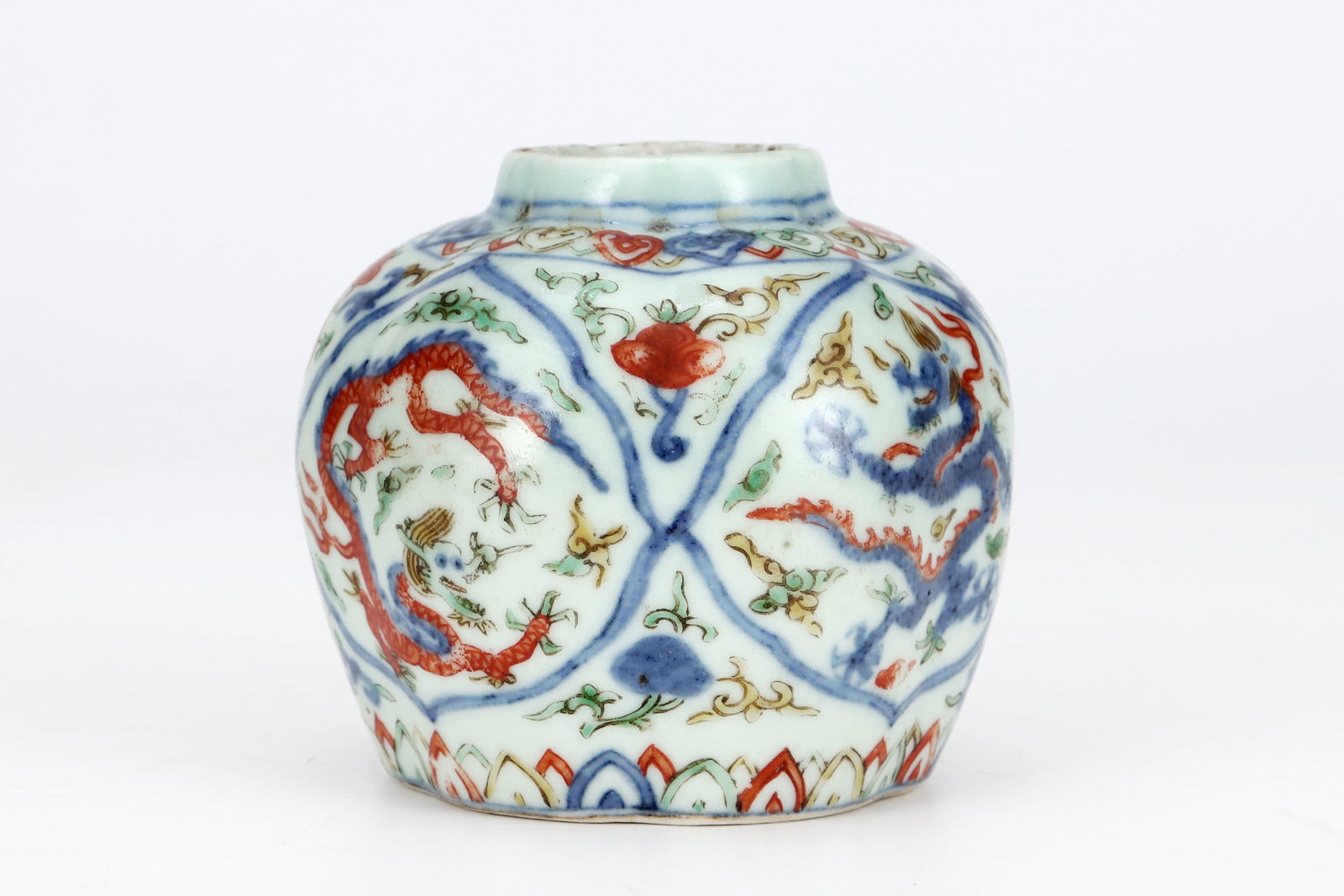 Ming Wanli multicolored dragon pattern jar - 4
