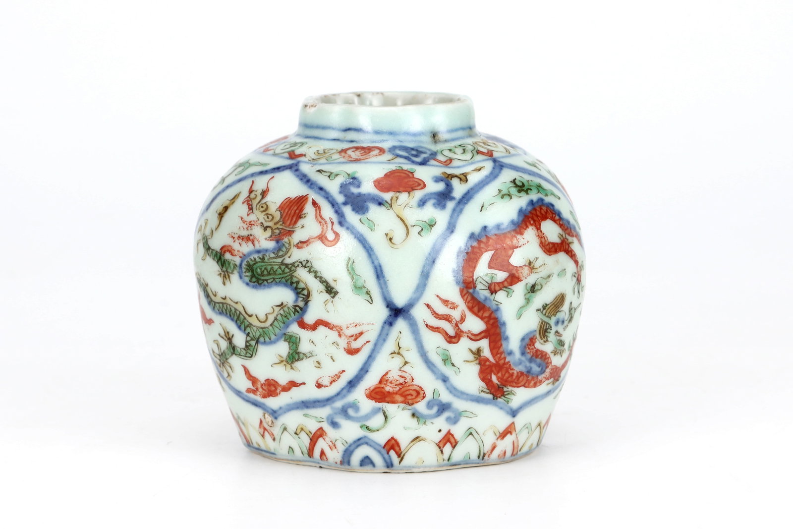 Ming Wanli multicolored dragon pattern jar - 5