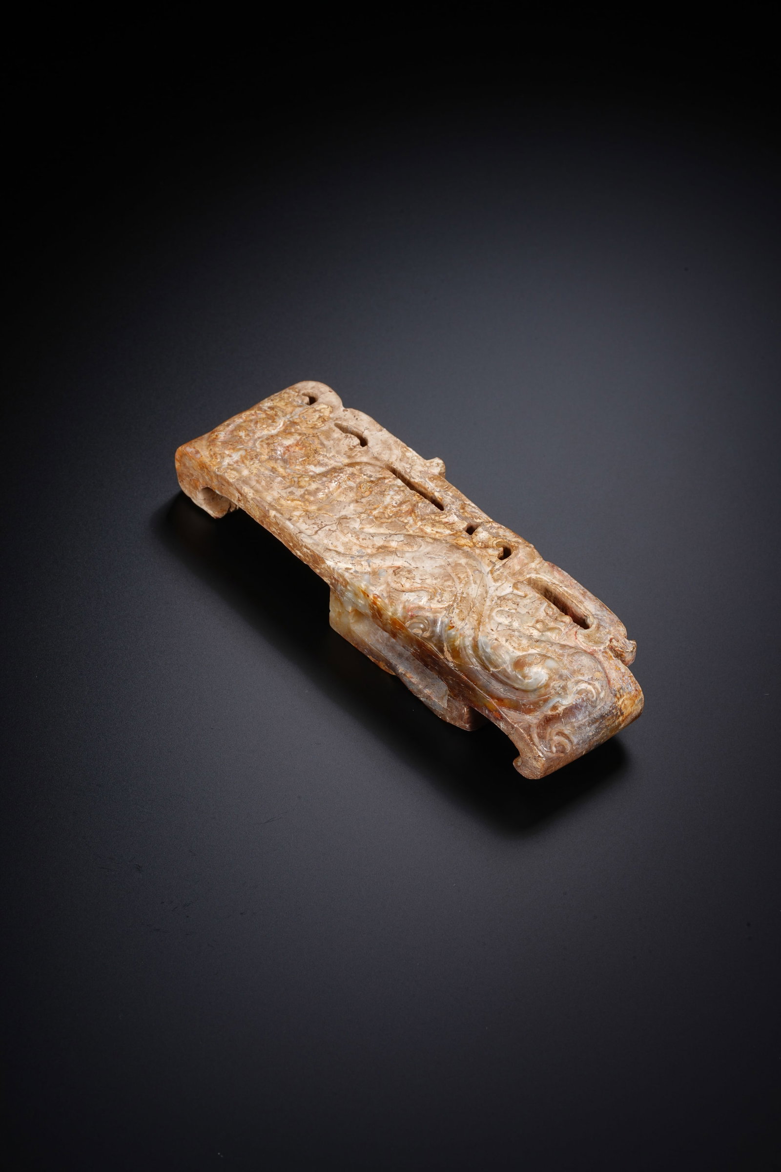 A CHINESE JADE SWORD FITTING - 2