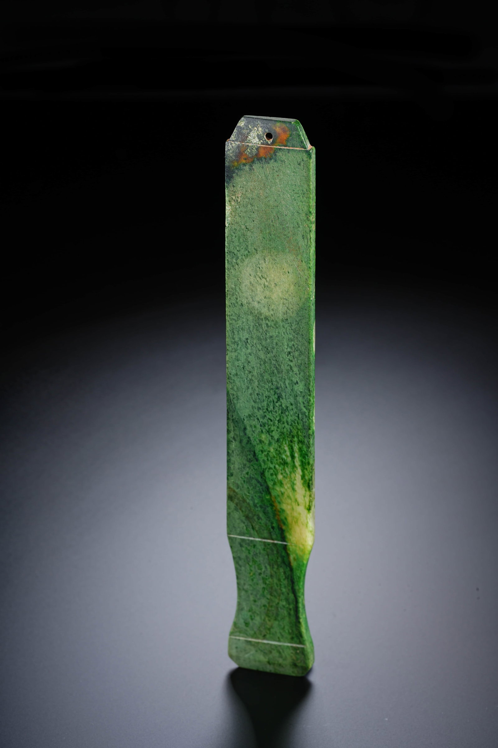 A CHINESE JADE HANDLE-SHAPED OBJECT - 2