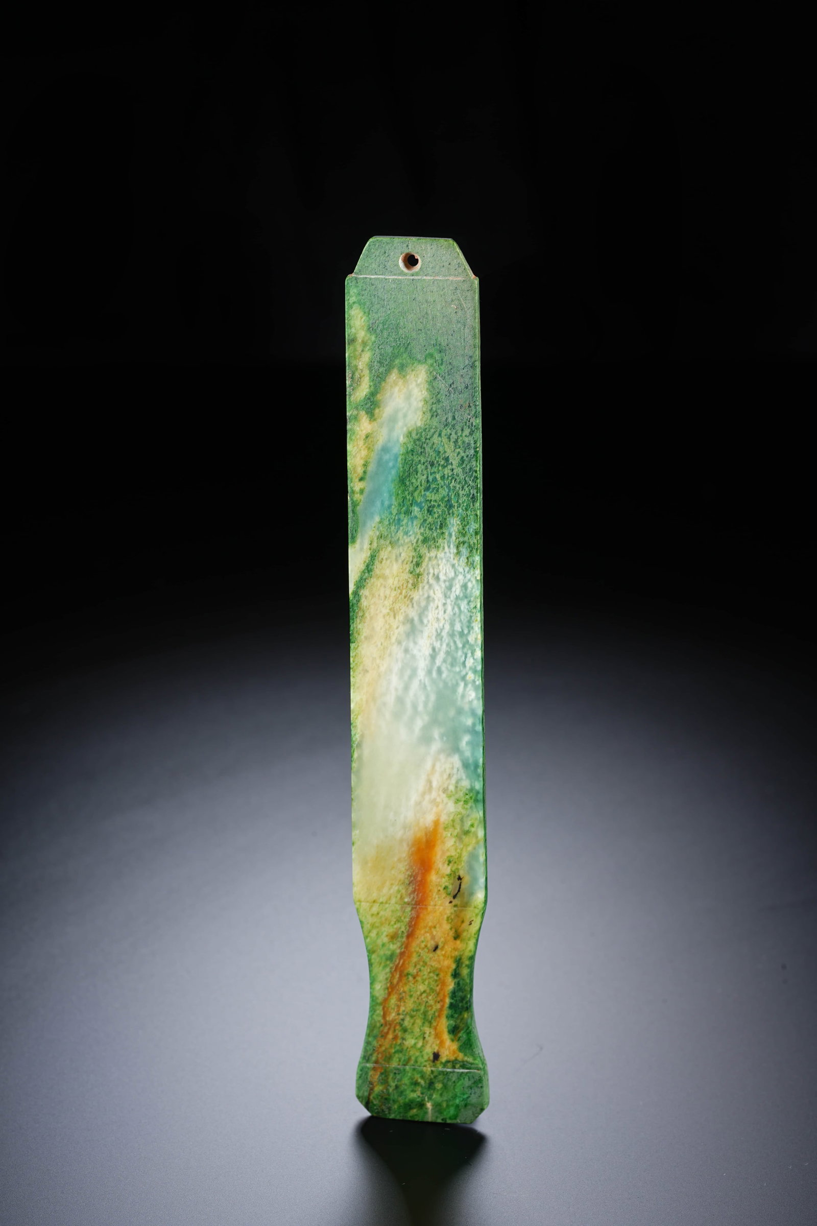 A CHINESE JADE HANDLE-SHAPED OBJECT - 3