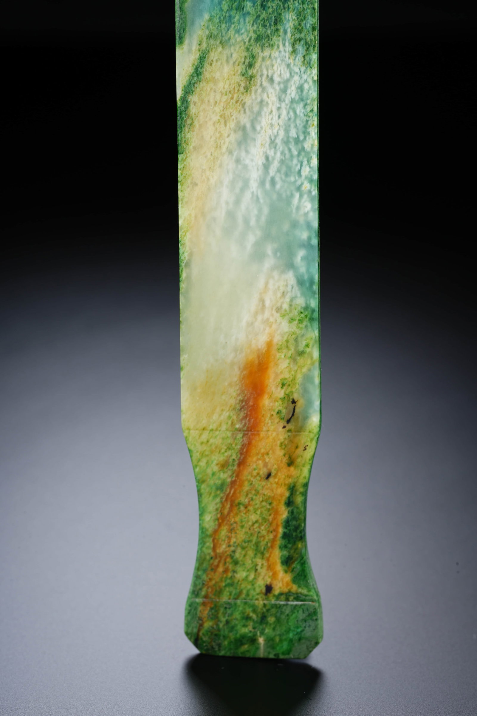 A CHINESE JADE HANDLE-SHAPED OBJECT - 4