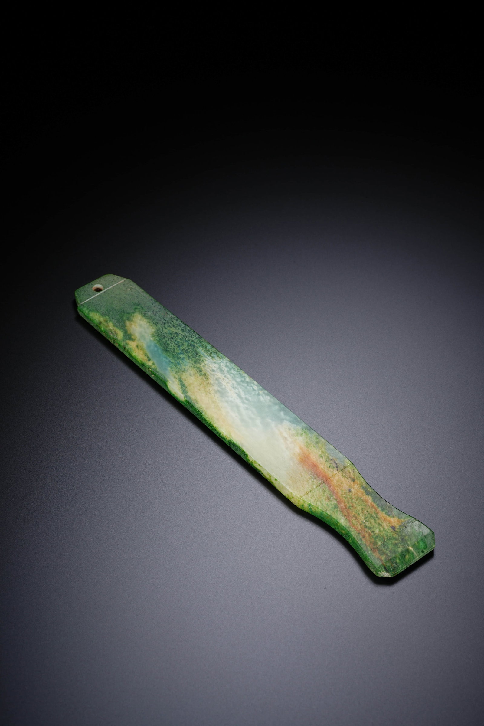 A CHINESE JADE HANDLE-SHAPED OBJECT - 5
