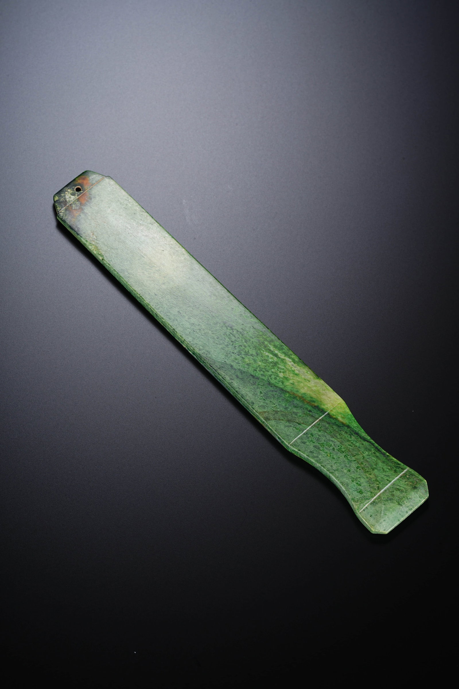A CHINESE JADE HANDLE-SHAPED OBJECT - 6