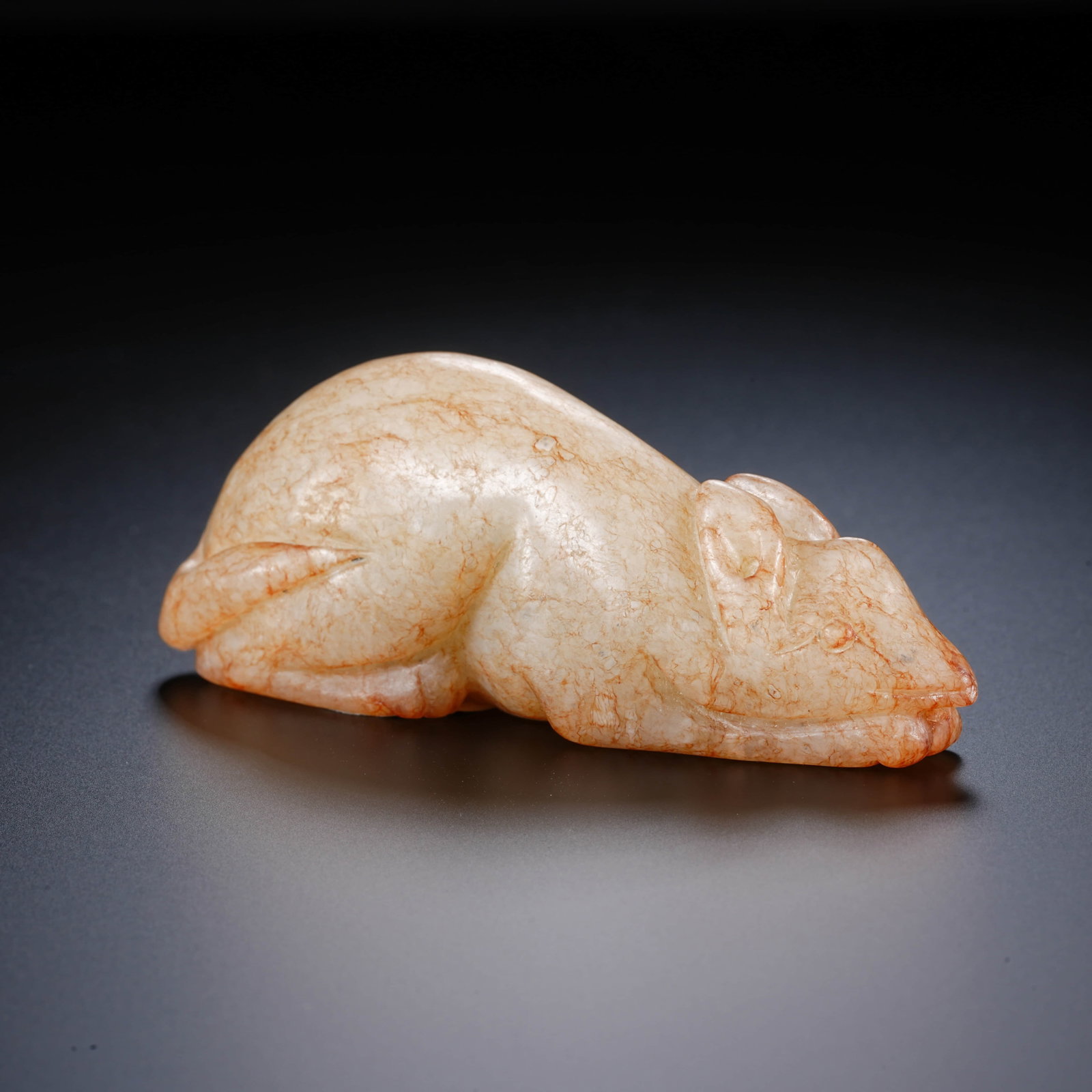 A CHINESE WHITE JADE MOUSE (1 of 6)