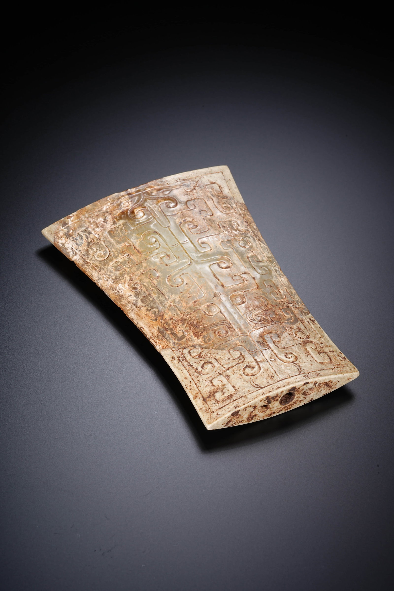 A CHINESE JADE SWORD FITTING - 7