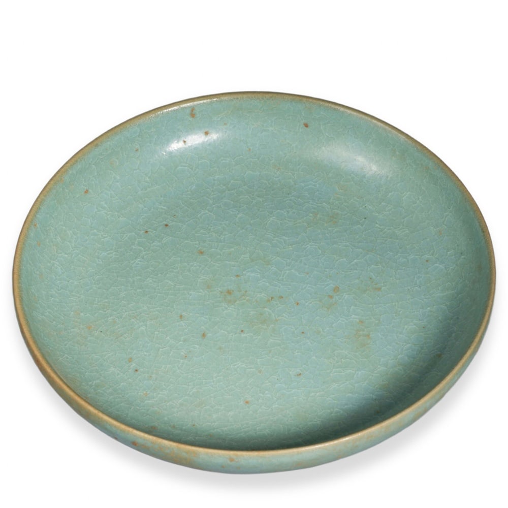 SONG RU WARE PALE CELADON SMALL DISH (1 of 3)