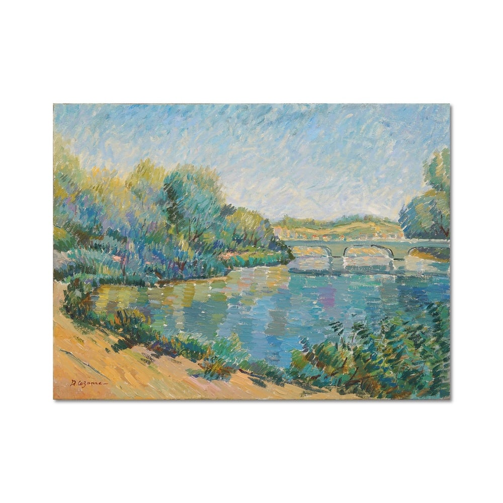 PAUL CÉZANNE (1839-1906), ATTRIBUTED TO, OIL ON CANVAS: Signed (lower left) Image Dimensions: 21 1/4 x 28 3/4 in (54 x 73 cm) This painting comes with COA. Paul Cézanne, one of the pivotal figures of Post-Impressionism, bridged the gap between 19th-centur