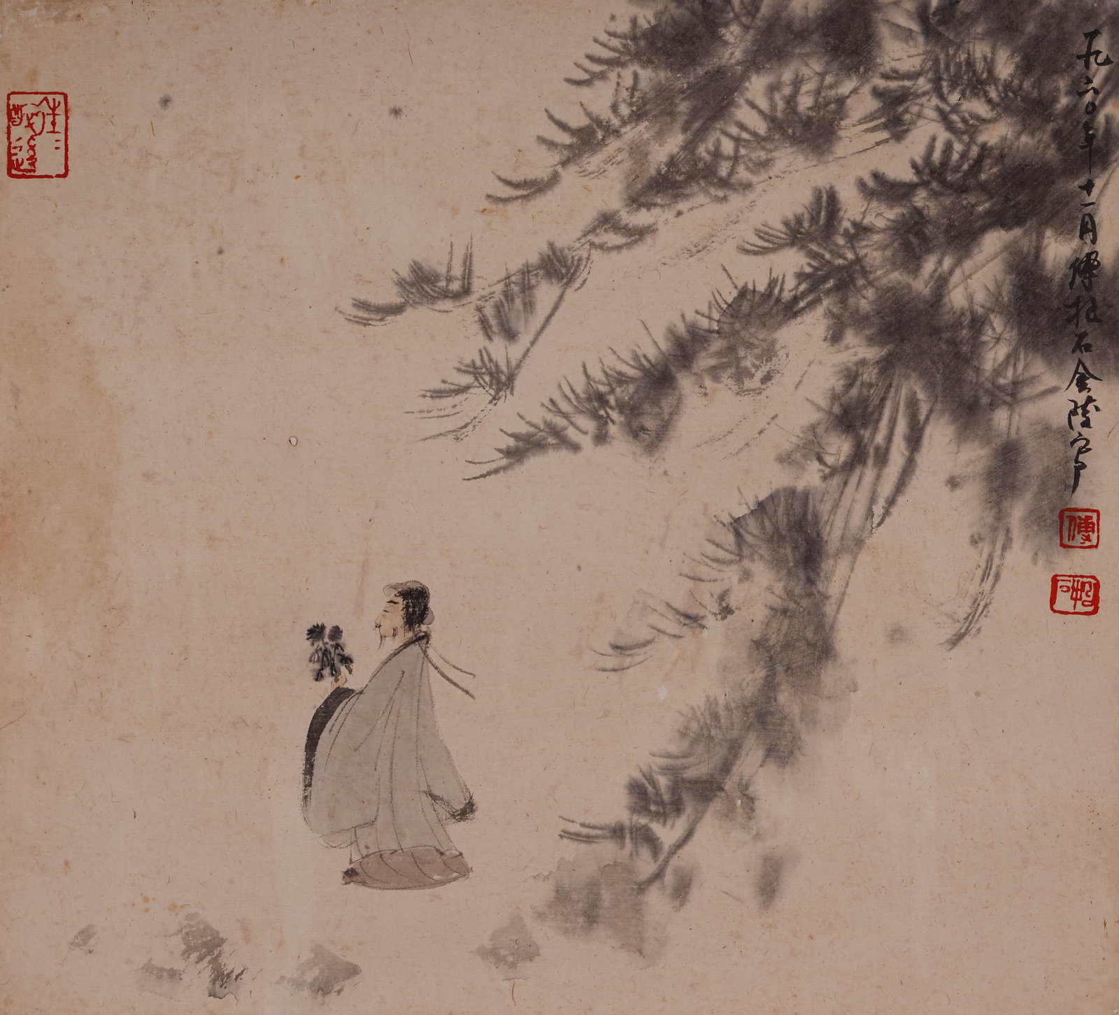 Fu Baoshi Panasonic Gaoshi: 30by33 colored paper vertical axis