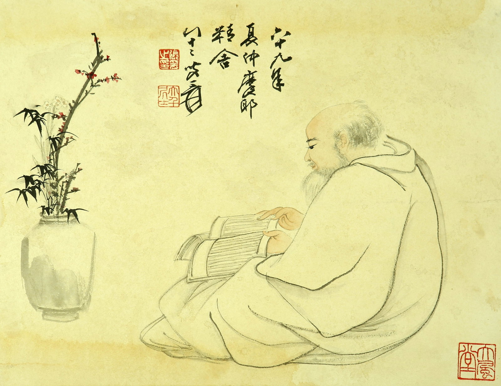 Zhang Daqian's reading map: Colored paper lens