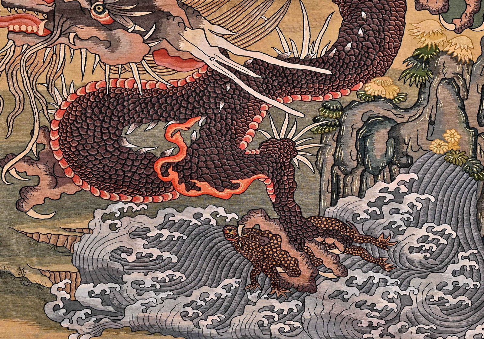 Silk reeling with dragon pattern - 2