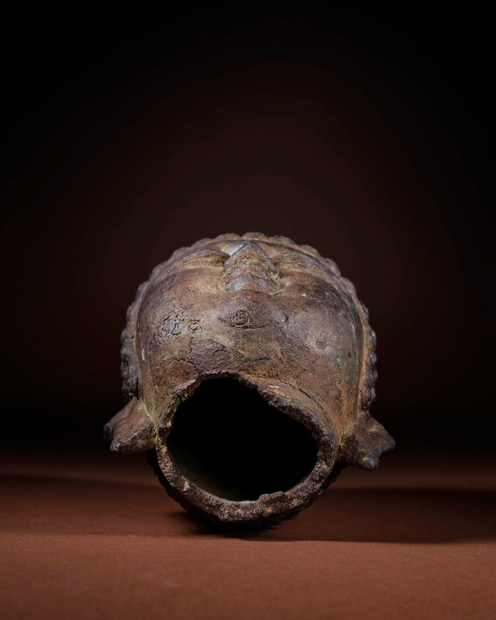 Ming bronze Buddha head - 5