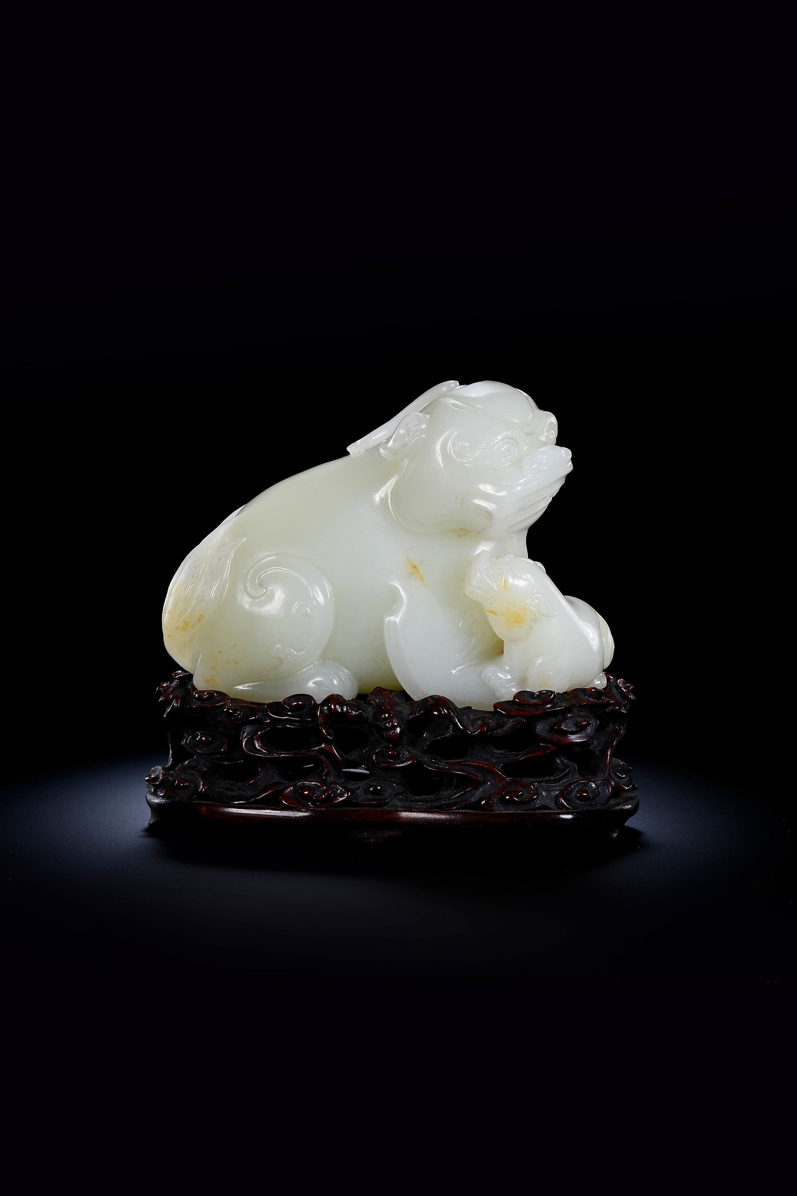 Bai Yu Rui beast in Qing dynasty: L:9.5cm H:7cm WT:590g