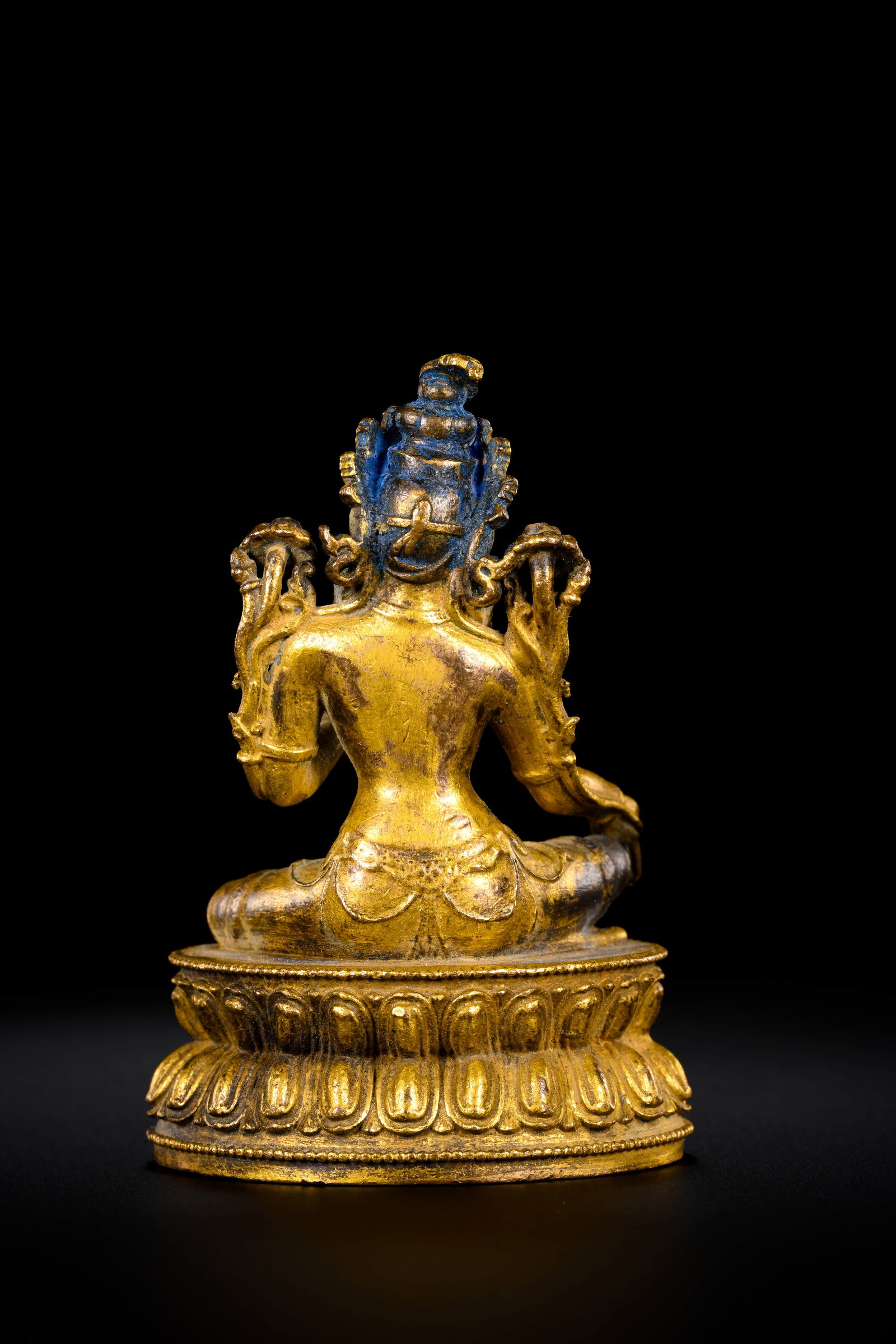 Silver-plated Green Tara Sitting Statue - 7