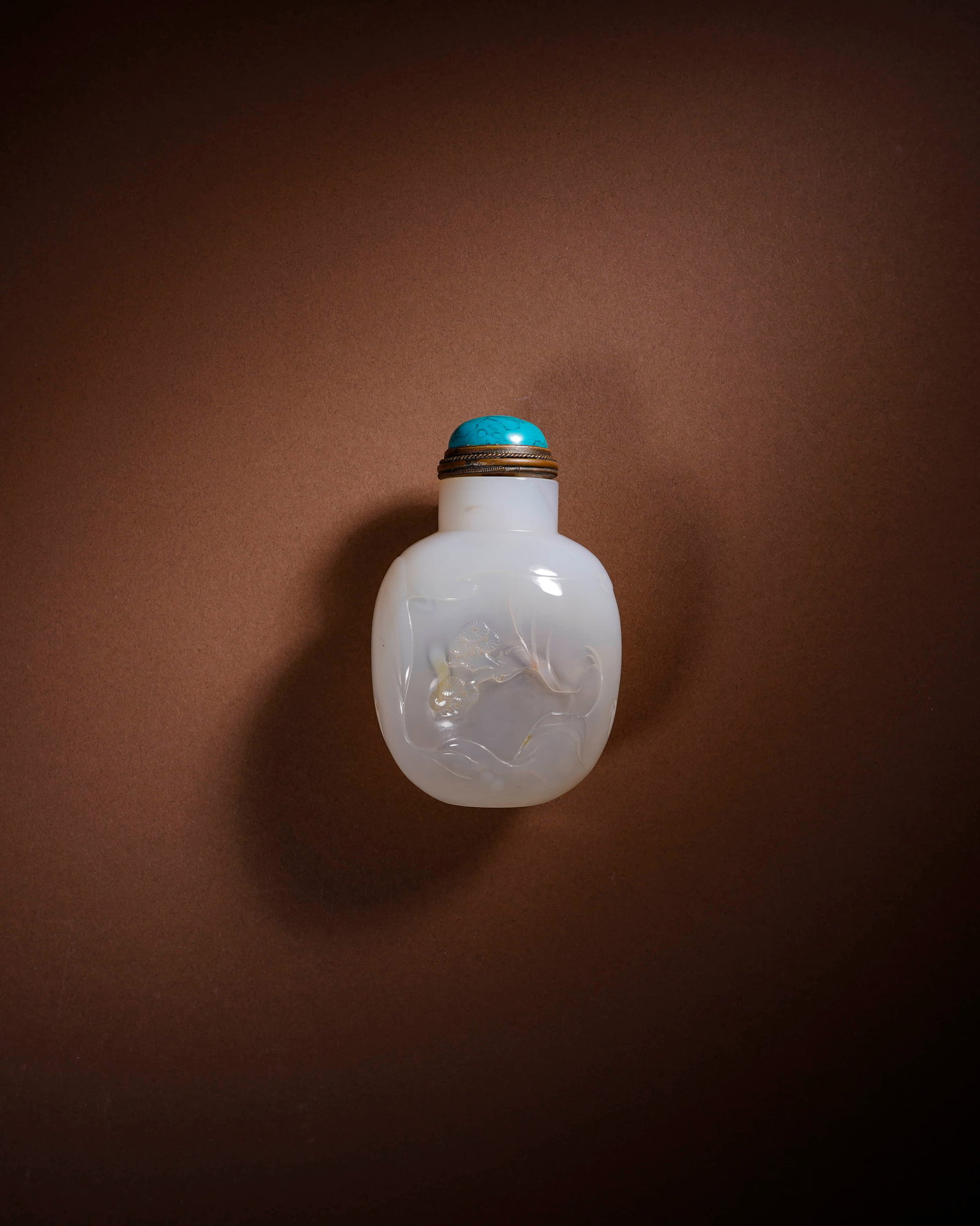 Clear agate snuff bottle - 2