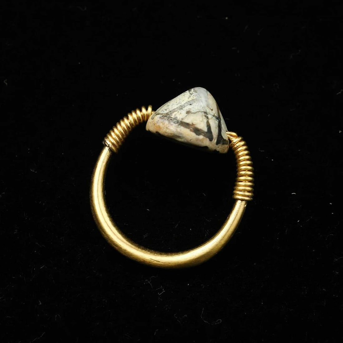 The bead is Etched Carnelian.: Beads are Etched Carnelian, which is the earliest man-made decorative gemstone craft. It originated from the Harappa civilization in the Indian valley in 2600 BC, and spread to the two river basins, P
