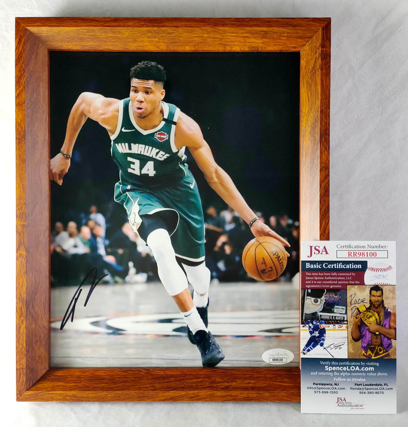Adetokunbo's. photo of NBA superstar "Letter Brother" -JSA identification (1 of 4)