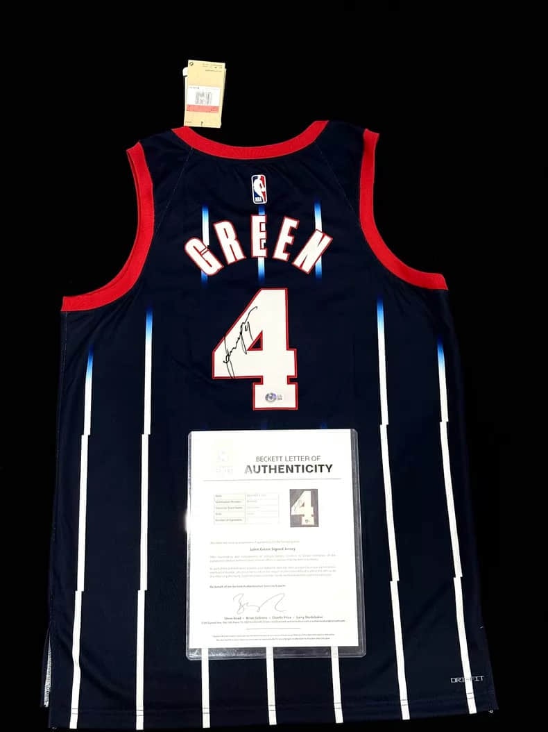 Jay Green the jersey and the Rocket No.4 retro sw.: Jay Green the jersey and the Rocket No.4 retro sw.Beckett certificate can be found in official website.