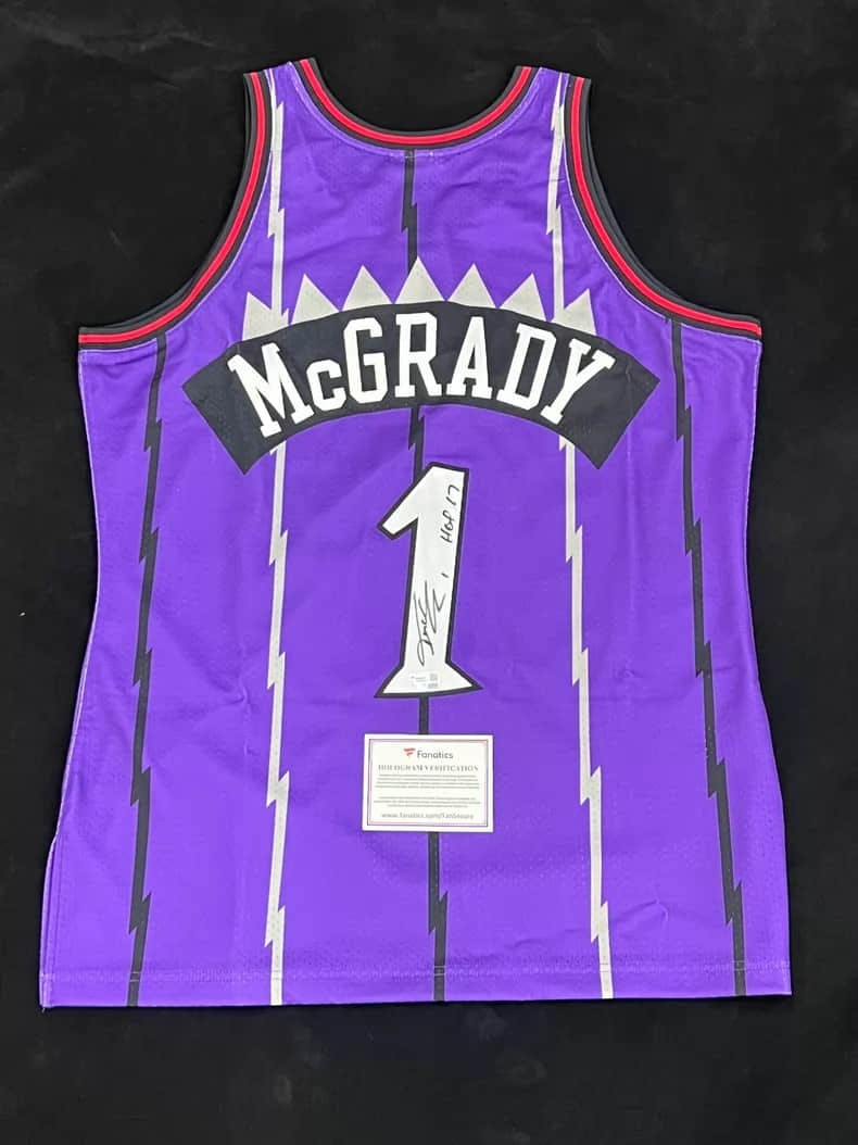 McGrady the jersey, Raptors Zi Long 1998-99 season.: McGrady the jersey, Raptors Zi Long 1998-99 season.Mitchell&Ness player version Au. +HOF17 Hall of Fame DescriptionFanatics official certification is available online.