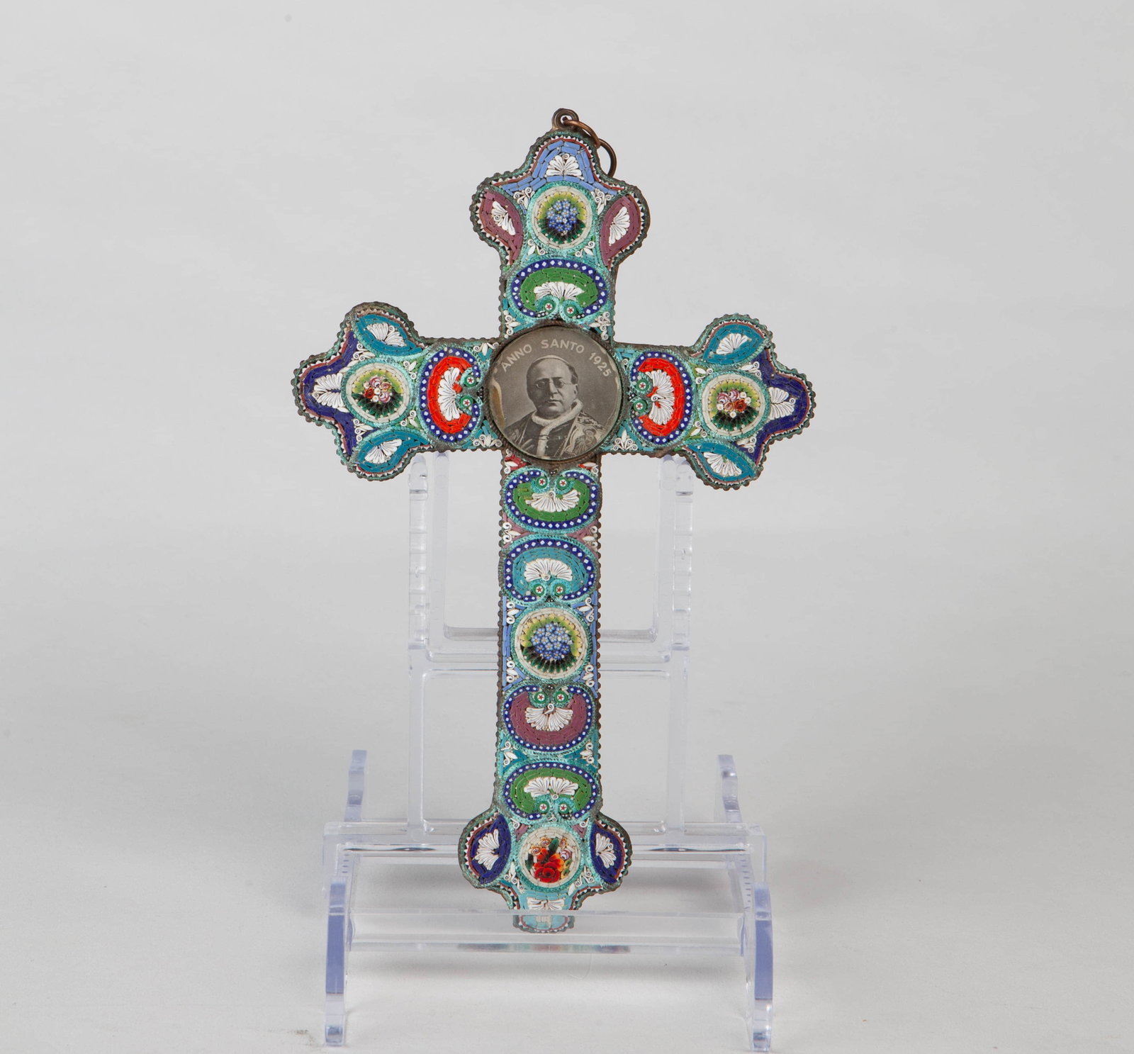 Micro-mosaic flowers cross large ornaments/ornaments (1 of 6)