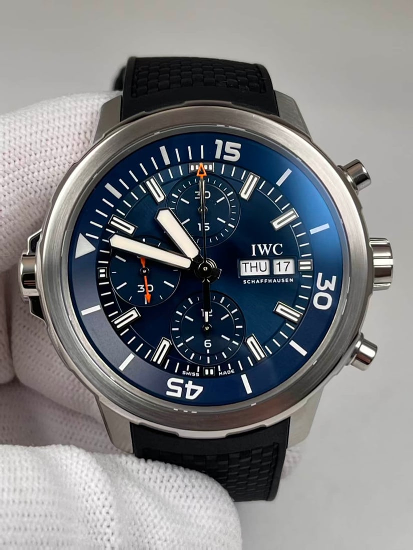 Wan Guo. Ocean Timepiece Series IW376805: IW 376805 Ocean Timepiece Series 20-year Full Set Automatic Mechanical Men's Watch 44mm Diameter fine steel Material Date/Week/Timing Function